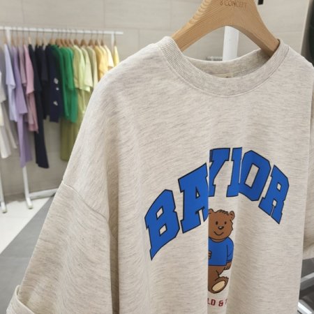 루즈핏 바구니 곰티셔츠