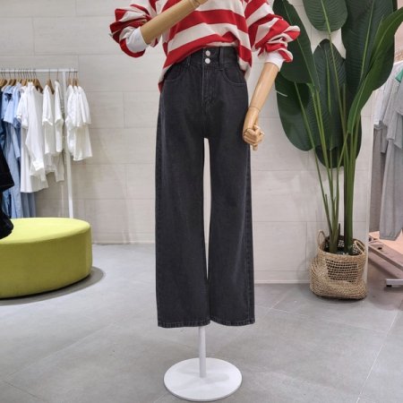 투버튼 하니 와이드팬츠