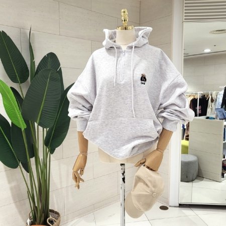 면쭈리 베어반집업 후드