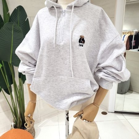 면쭈리 베어반집업 후드