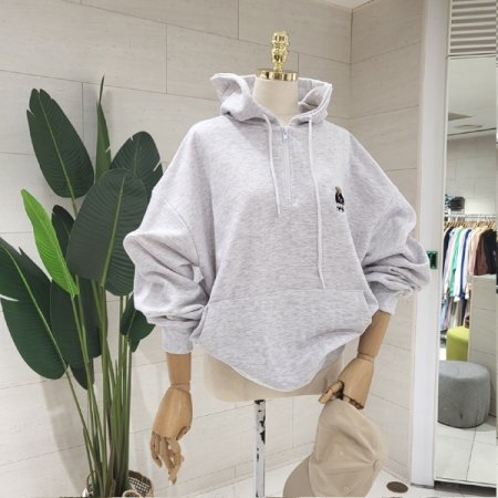 면쭈리 베어반집업 후드