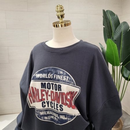 빈티지 프린팅맨투맨