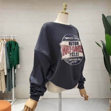 빈티지 프린팅맨투맨