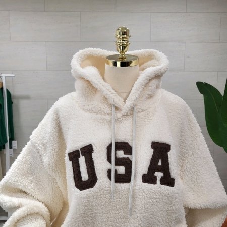 뽀글이 후드맨투맨