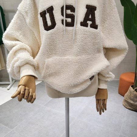 뽀글이 후드맨투맨