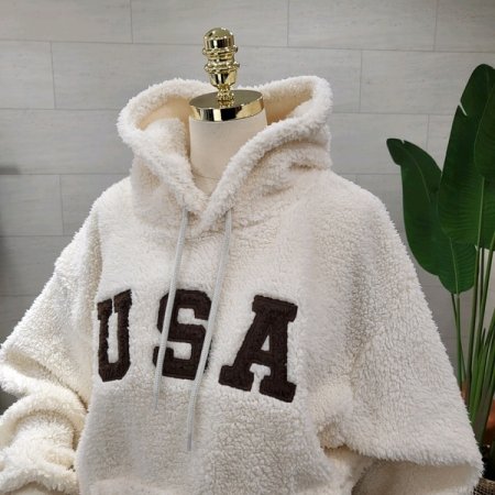 뽀글이 후드맨투맨