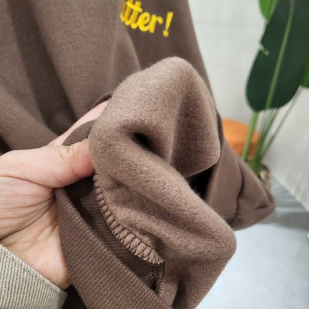 버터자수 크롭 기모맨투맨