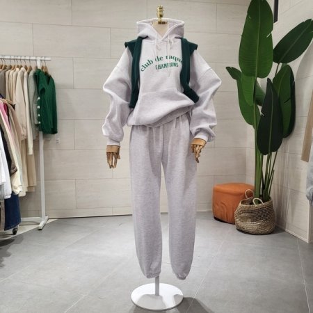 루즈핏 기모 라켓 후드세트