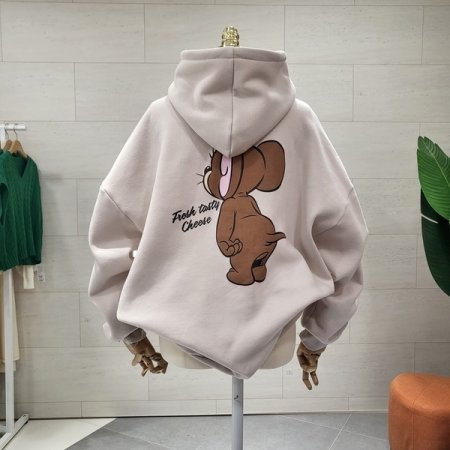 등판 제리프린트 기모후드맨투맨