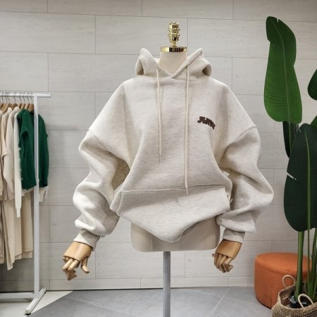 등판 프린트 기모후드