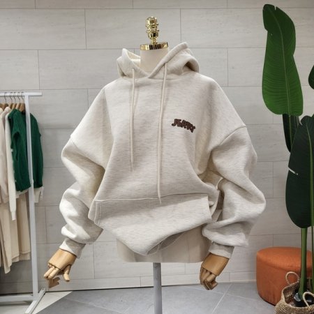 등판 프린트 기모후드