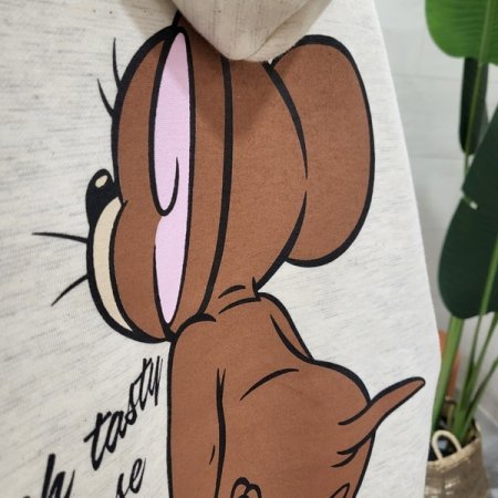 등판 프린트 기모후드