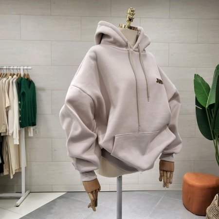 등판 프린트 기모후드