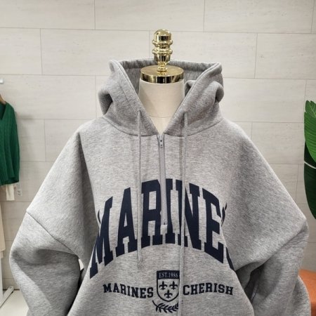 레터링 반집업 기모후드