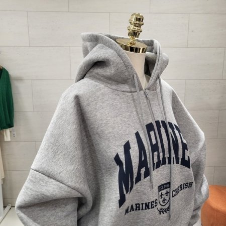 레터링 반집업 기모후드