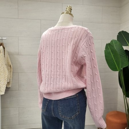 스프링 라운드 꽈니트