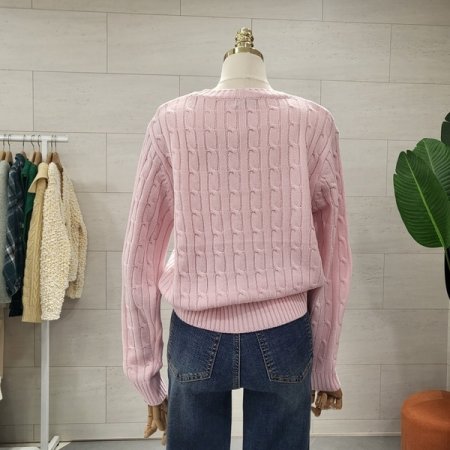 스프링 라운드 꽈니트