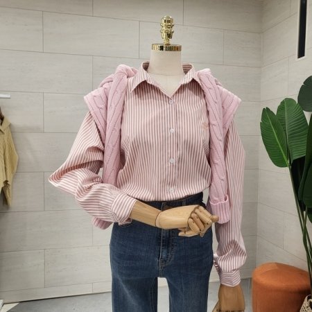 러브자수 스트라이프남방