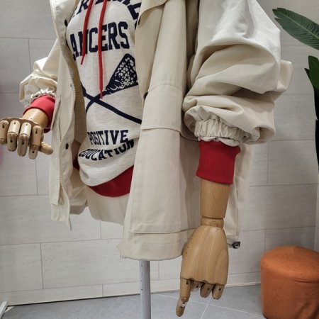 루즈핏 포켓 후드점퍼