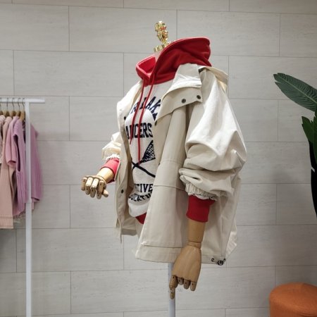 루즈핏 포켓 후드점퍼