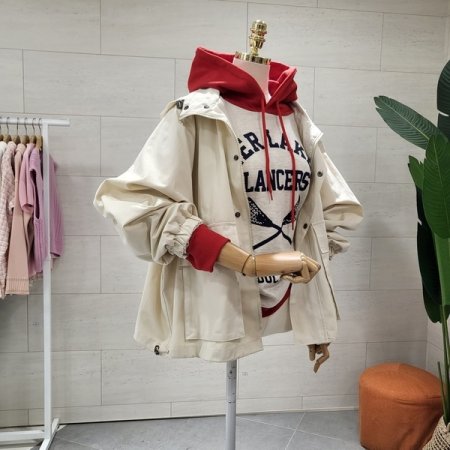 루즈핏 포켓 후드점퍼