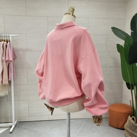 파리 지퍼카라 맨투맨