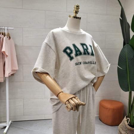 파리 레터링 반팔세트