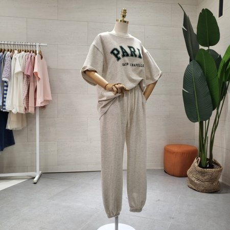 파리 레터링 반팔세트