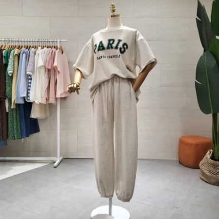 파리 레터링 반팔세트