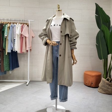 후드 탈부착 트렌치코트