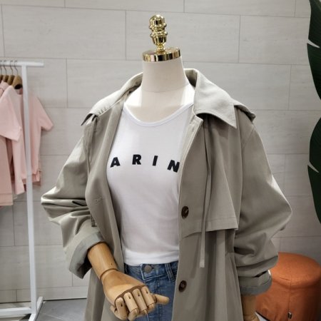 후드 탈부착 트렌치코트