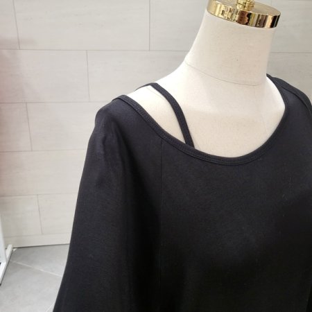 티셔츠 끈 롱원피스 세트