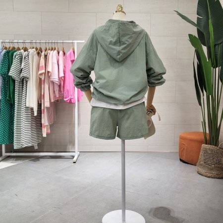 바스락 후드아노락 반바지세트