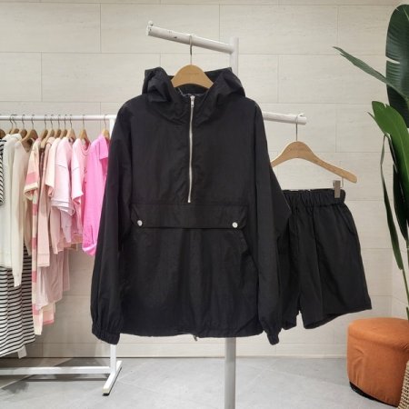 바스락 후드아노락 반바지세트