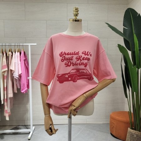 루즈핏 드라이브 카 티셔츠