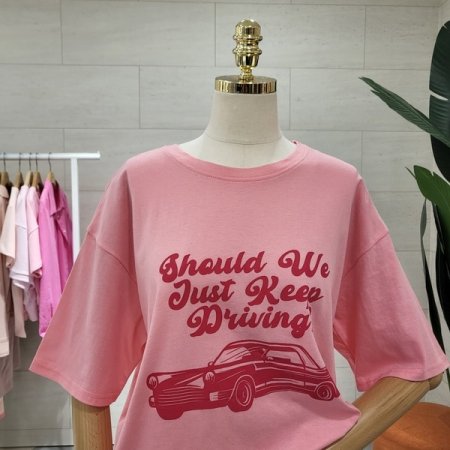 루즈핏 드라이브 카 티셔츠