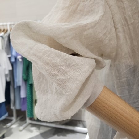 루틴 거즈 후드 린넨셔츠