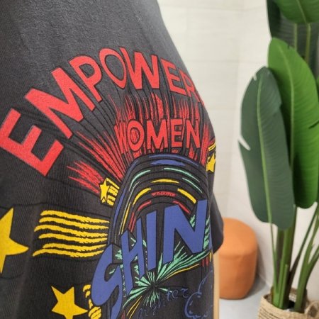 루즈핏 샤인 프린팅티셔츠