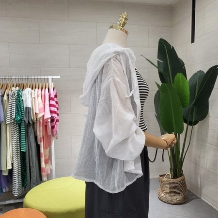 썸머 거즈 후드셔츠