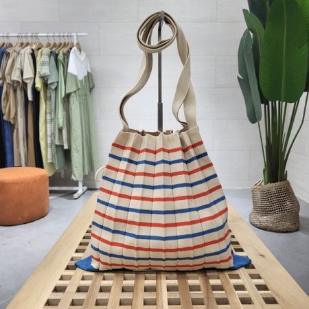 컬러 플리츠 니트백