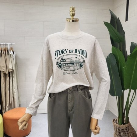 스토리 프린팅 티셔츠