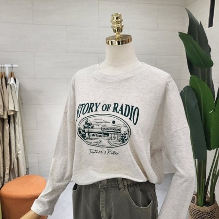 스토리 프린팅 티셔츠