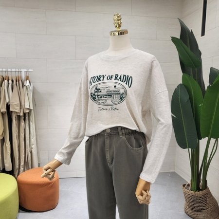 스토리 프린팅 티셔츠