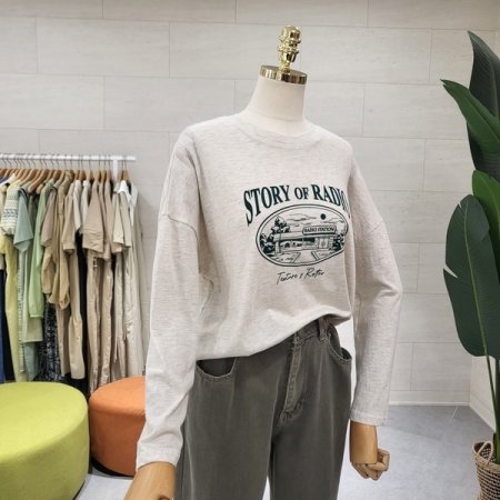 스토리 프린팅 티셔츠