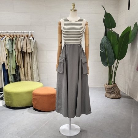 바스락자켓 스트링 세트원피스