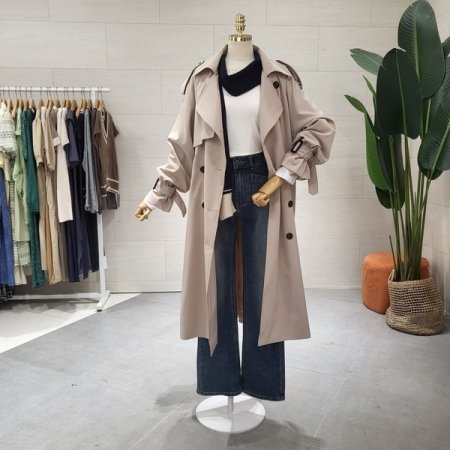 루즈핏 더블 트렌치코트
