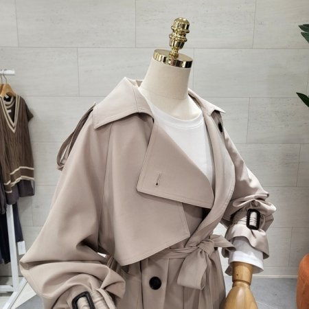 루즈핏 더블 트렌치코트