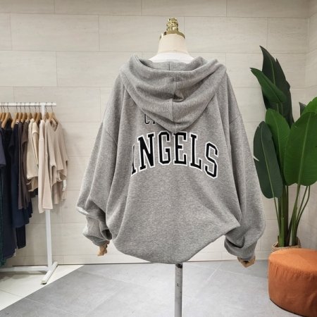 루즈핏 백 레터링 집업점퍼