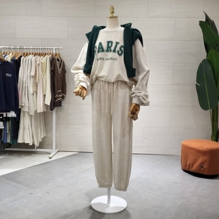 파 레터링 긴팔 조거세트