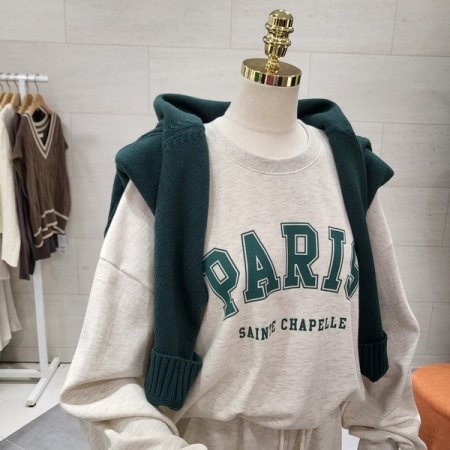 파 레터링 긴팔 조거세트